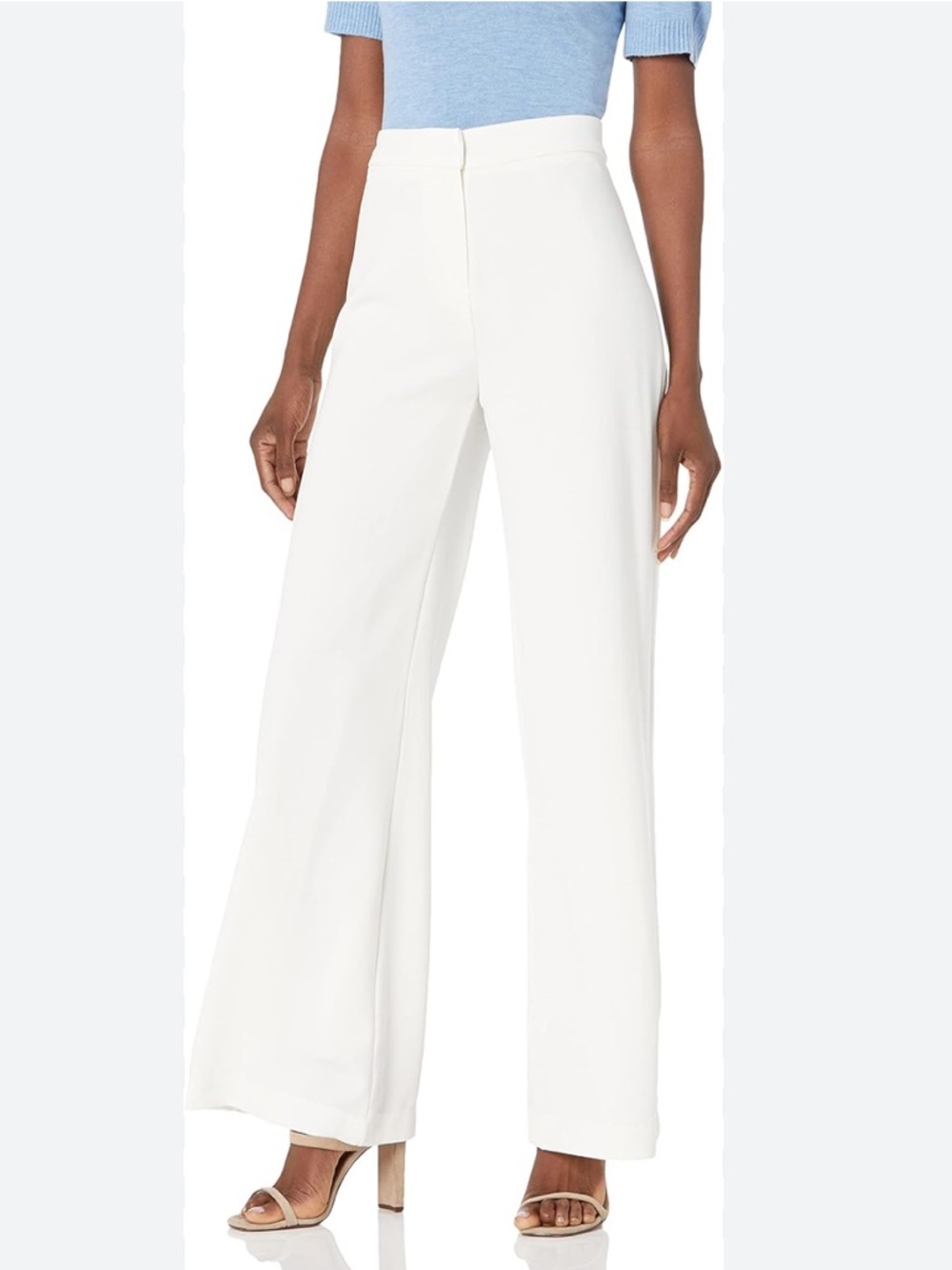 Nanette Lepore White Wide Leg High Rise Dress Pants Cannoli NP2F17F96 12